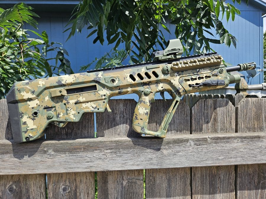 Camo Cerakote carbine