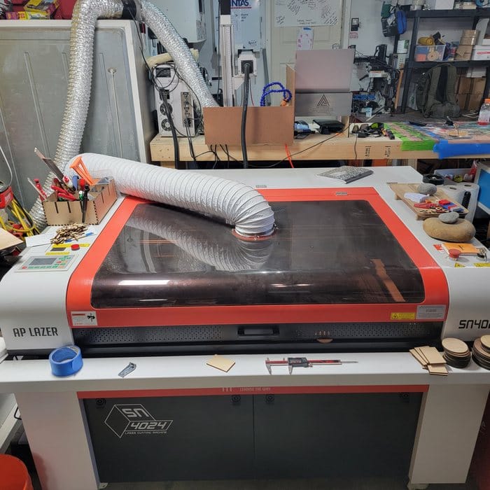 Laser engraving machine used in training